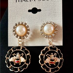 Thalia Sodi Gold and Black Bumblebee Earrings